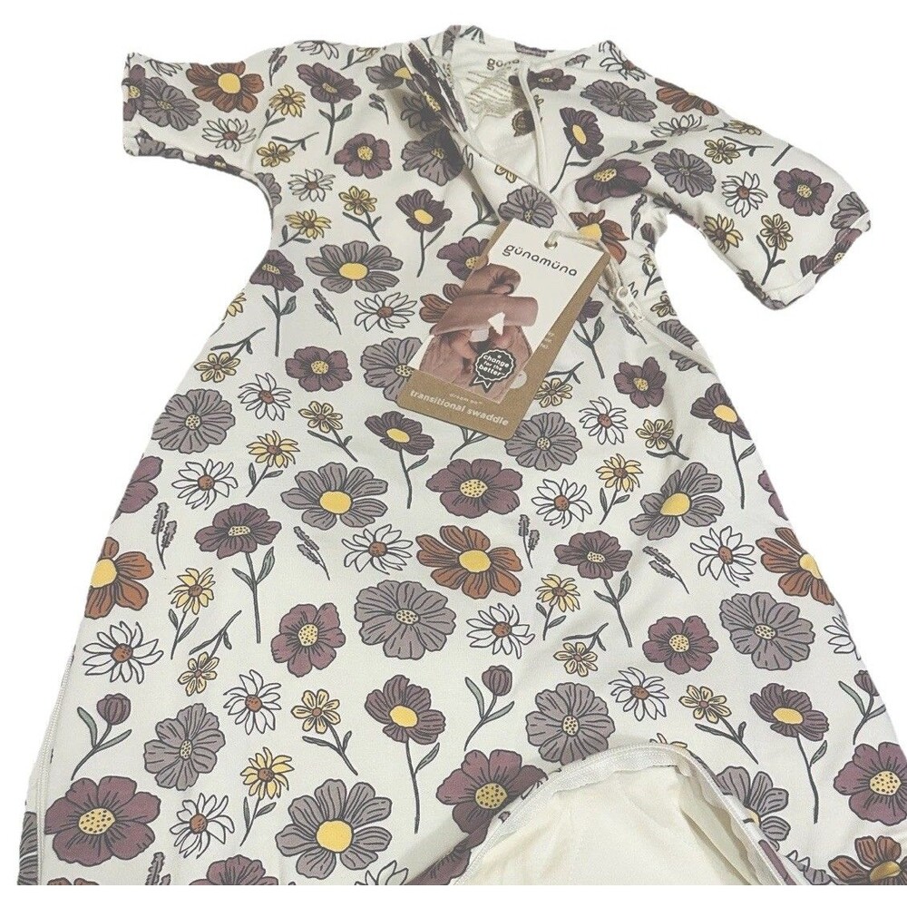 NWT Gunamuna Tog 1.0 Bamboo   Swaddle Zipped Baby Sleep Bag Sack 3-6 Mos